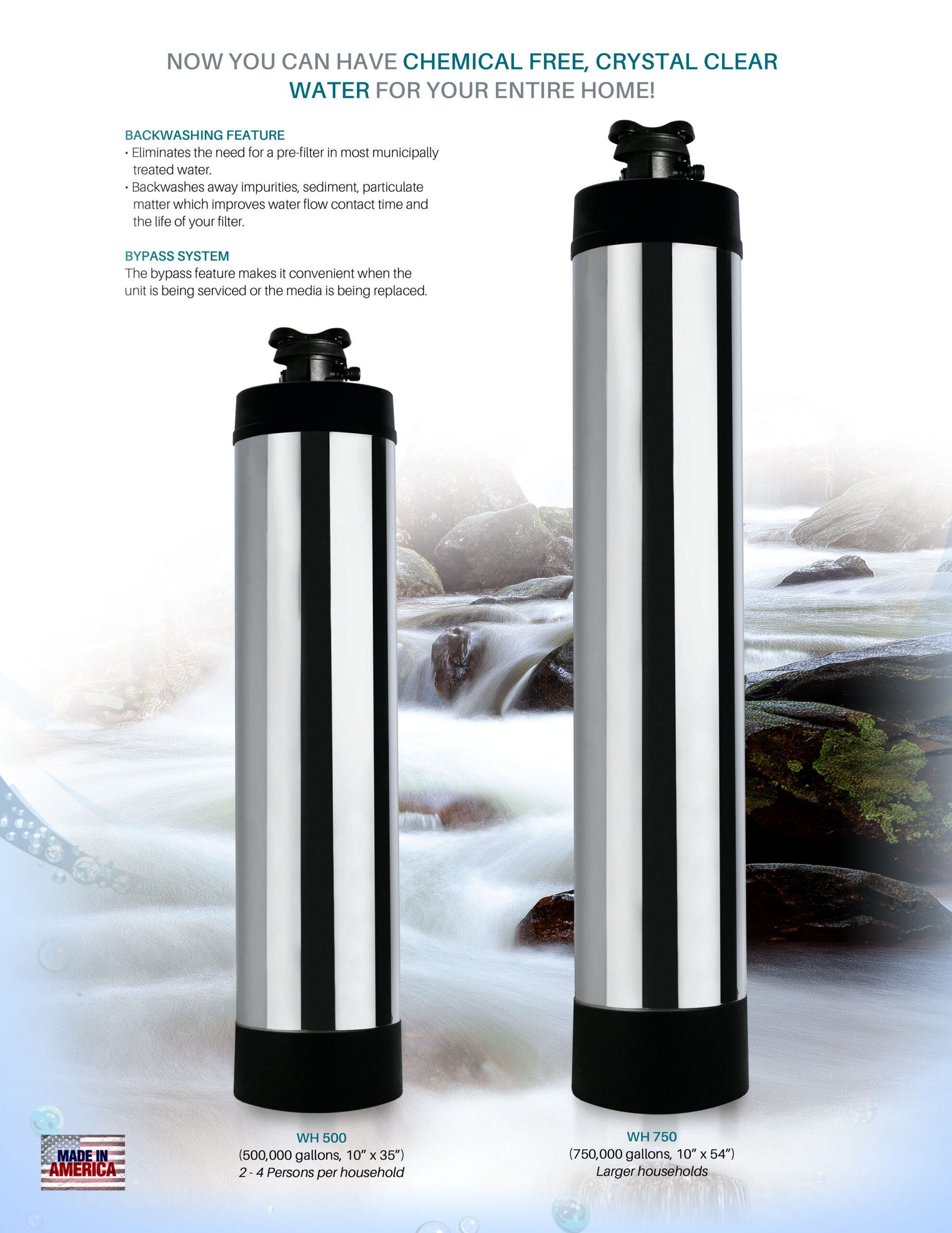 Twin-tank whole house filtration installed